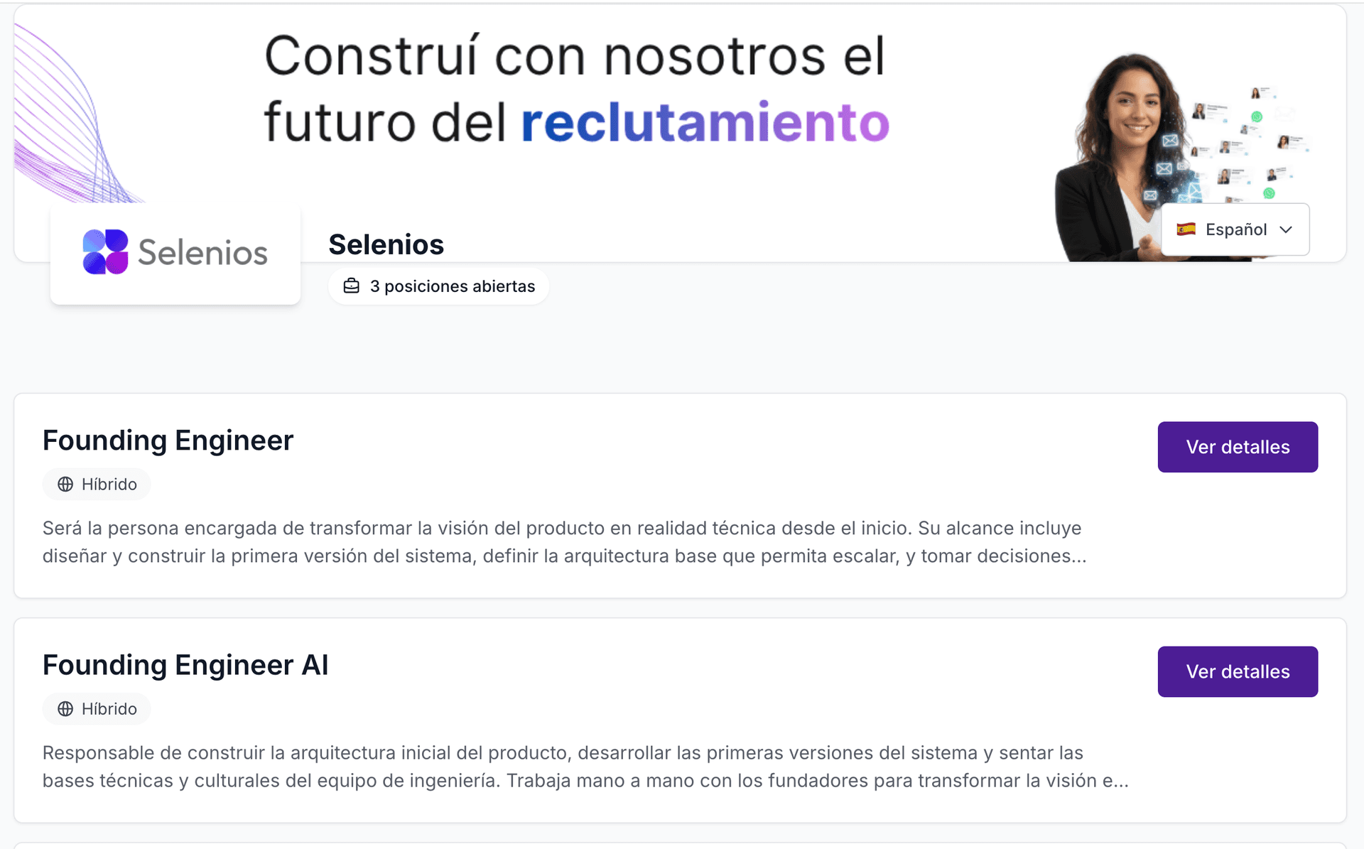 Career Portal de Selenios